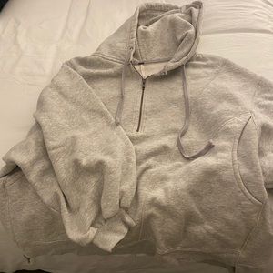 Oversized Free People 1/2 Zip Sweatshirt